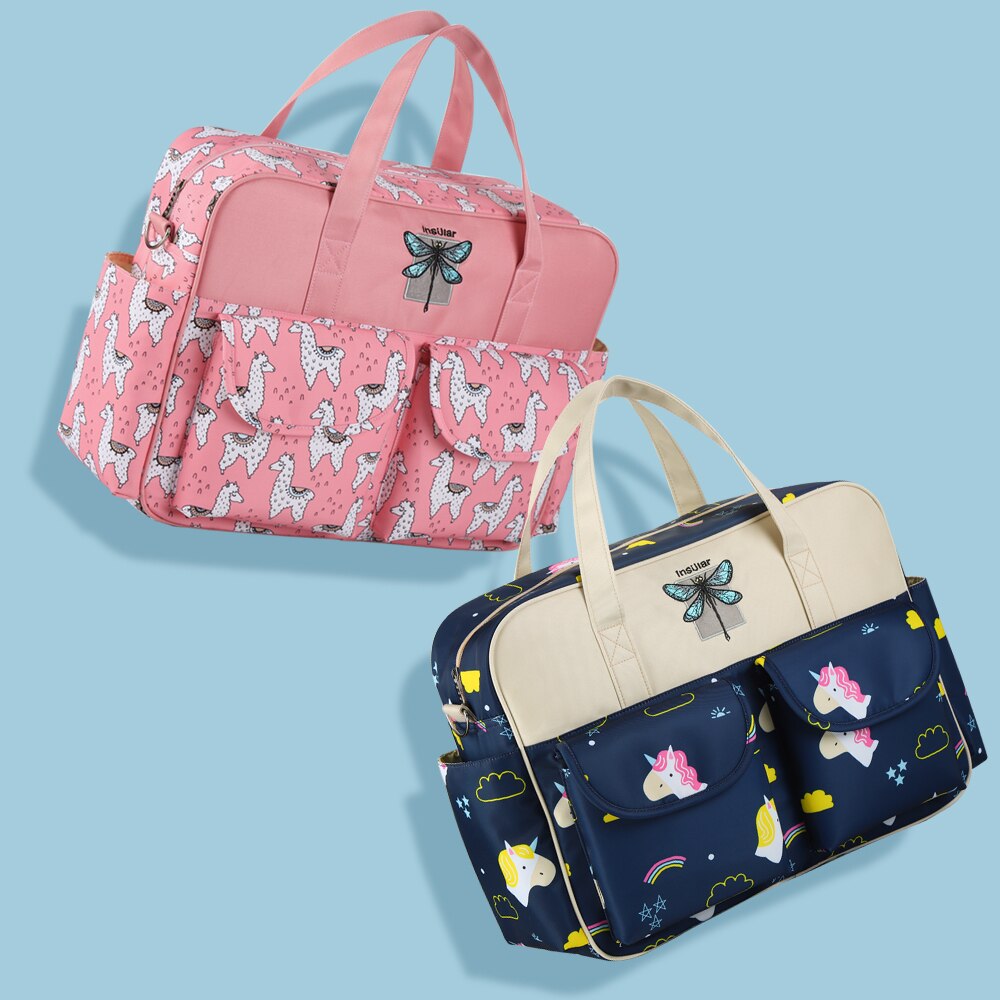 Insular Luier Wandelwagen Zak Mummie Moederschap Luiertas Damesmode Tas Waterdichte Crossbody Zakken Voor Babyverzorging