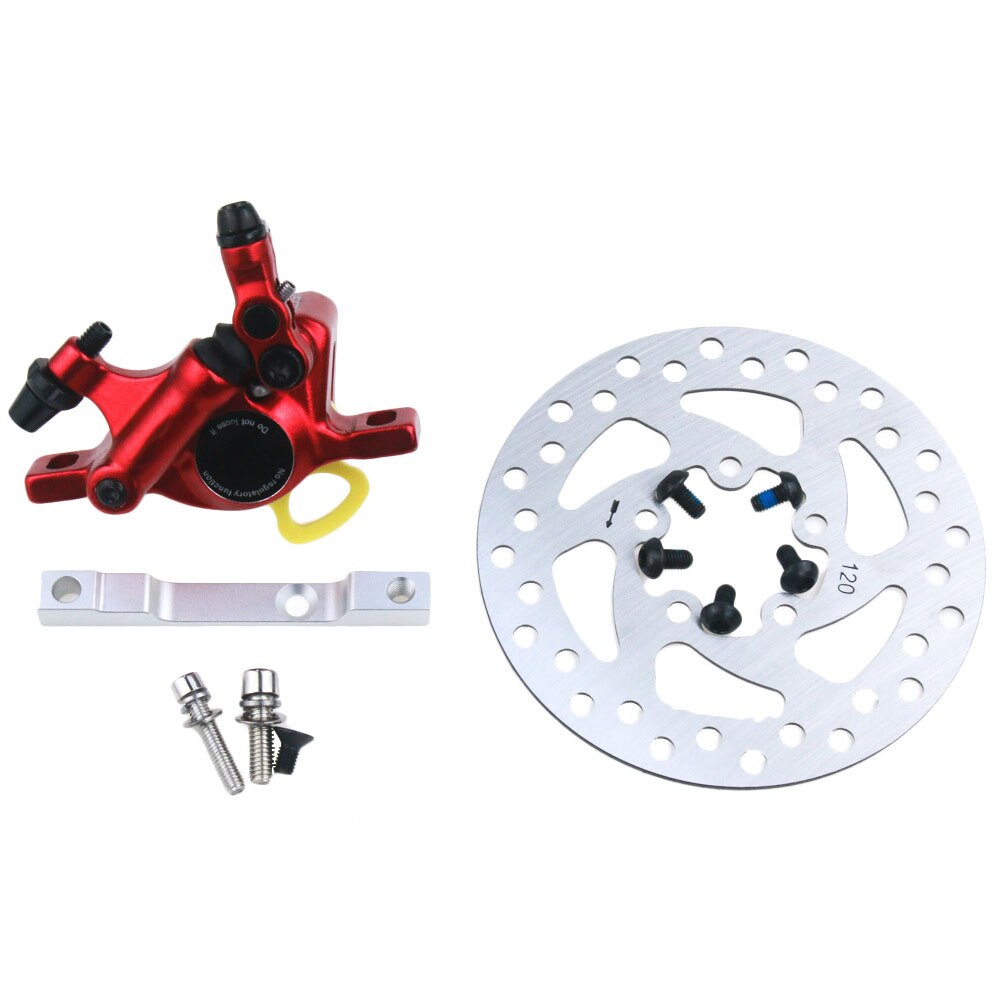 Freno hidráulico de aleación de aluminio para patinete eléctrico Xiaomi M365/Pro, frenos de disco hidráulicos, piezas de pistón de disco: Rojo