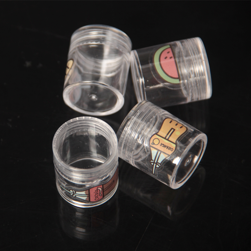 Clear Plastic Bead Storage Containers Set with 30 Pieces Transparent Bottles Storage Jars Diamond Painting Accessory Box: No stickers 4pcs