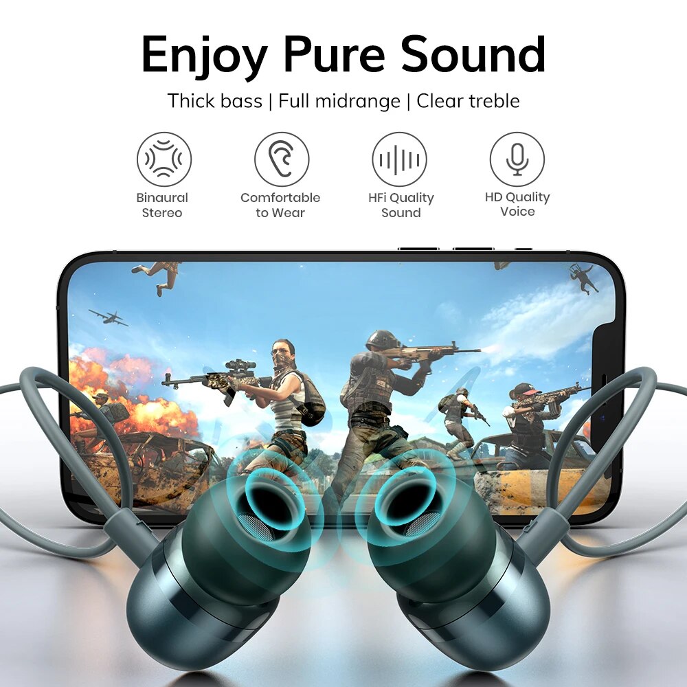TOPK 3.5mm Wired Headphones In Ear Headset Wired Earphones with Microphone Bass Stereo Earbuds Sports In-line Control For Phones
