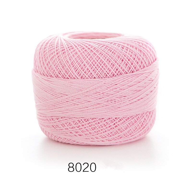 100%  bomuld 50g/ stk 0.8mm blonde hæklegarn  by 1.5mm hæklenåle, håndstrikket babysilke tyndt garn til strik: 8020