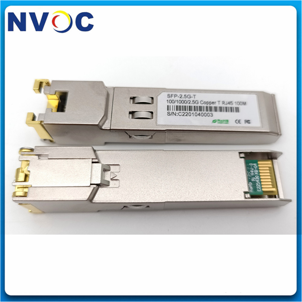2.5Gbps 100M Copper SFP Transceiver 2.5G Copper RJ45 SFP+Transceiver Module Compatible with Mikrotik Cisco 2.5G Ethernet Switch