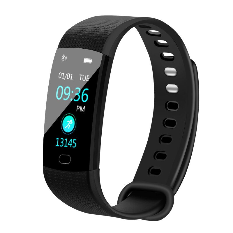 Smart Armband Y5 Hartslag Fitness Tracker Mannen Vrouwen Sport Horloge Bloeddruk Activiteit Tracker Bloed Hartslagmeter: Black