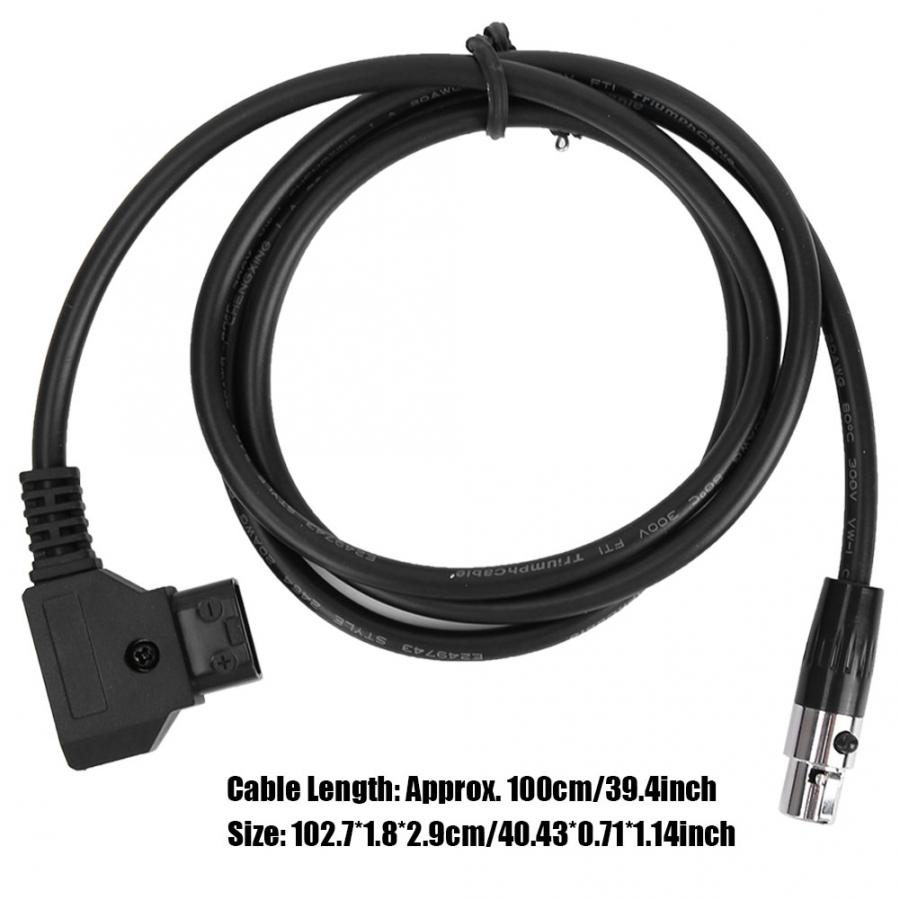 D-Tap Male to Female Mini XLR 4 Pin Cable Power Supply Adapter for VFM 5.6" Monitor