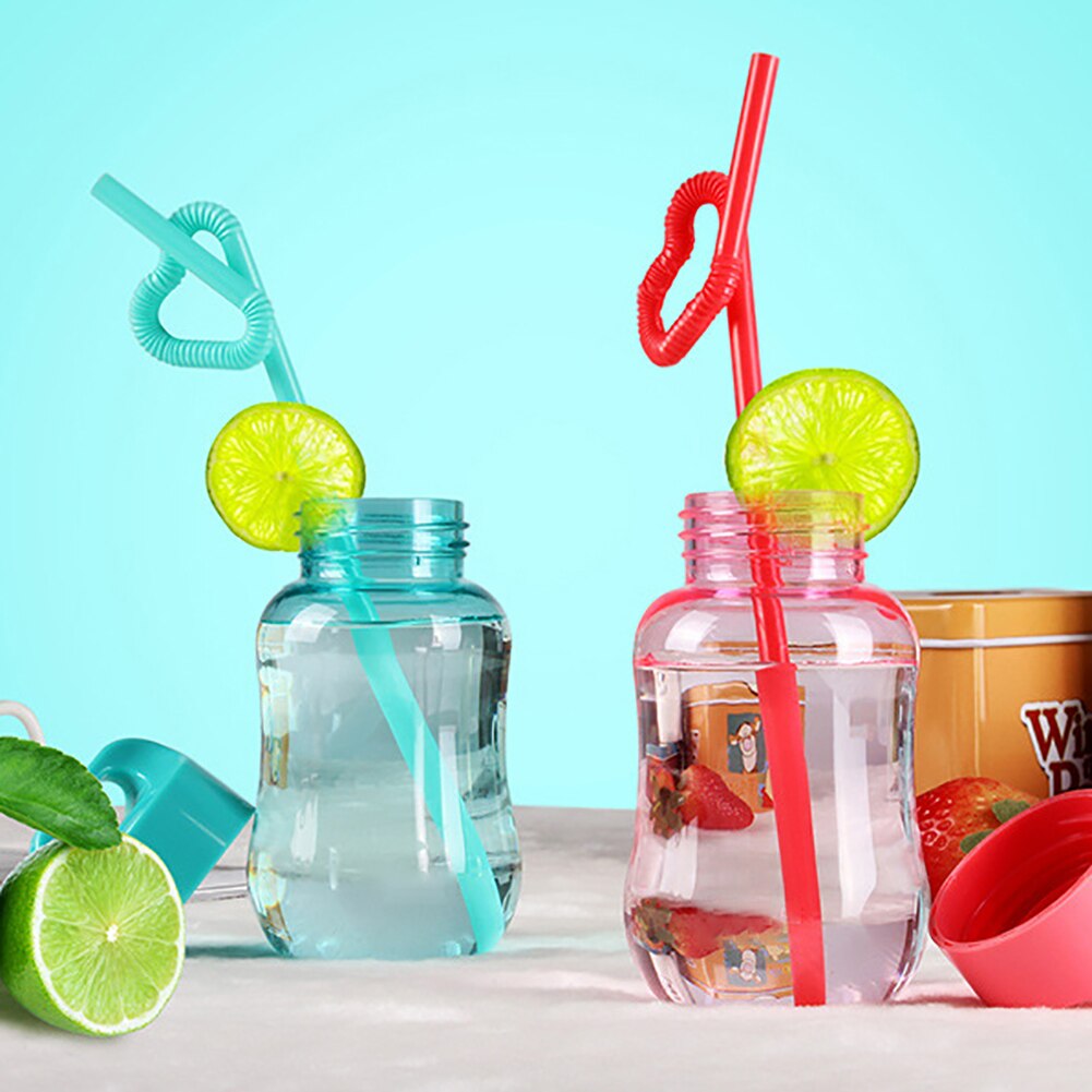 100-200ml bærbare mini plastik vandflasker børn børn skole drikkedunk bred mund vandflasker drikkevare kop køkken
