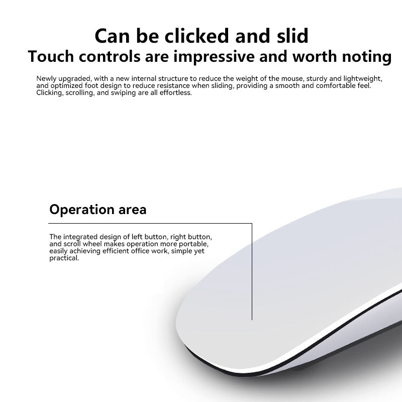 Magic Mouse voor Apple Macbook Pro Air Mini Laptop iPad - Bluetooth 5.0 Draadloze Optische Muis