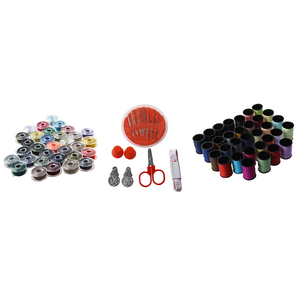 64 Spools Colorful Sewing Thread Set DIY Sewing Thread Kit Polyester Embroidery Thread For Sewing Machine Hand Stitching Tool