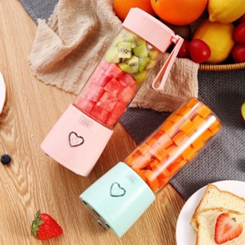 DTVANE Cute Small Juicers Usb Charging Portable Juicer cup for Home Drink Outdoors Mini Juice Cup 330ML