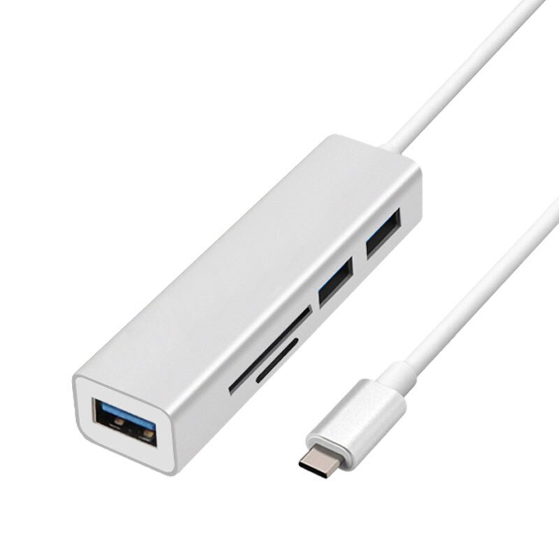 Marsea 5-em-1 usb c hub super velocidade thunderbolt 3 adaptador com tf sd leitor de cartão slot hub 3.0 para macbook pro/ar tipo-c