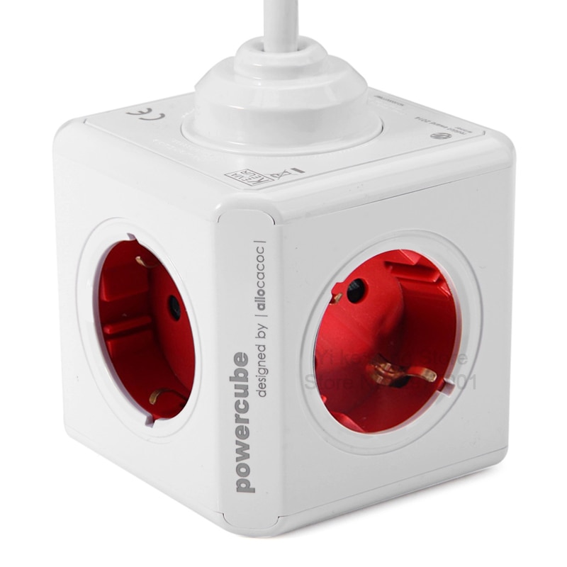Allocacoc Power Strip - 5 Outlets - EU Plug - 3680W - 1.5m/3m Cable