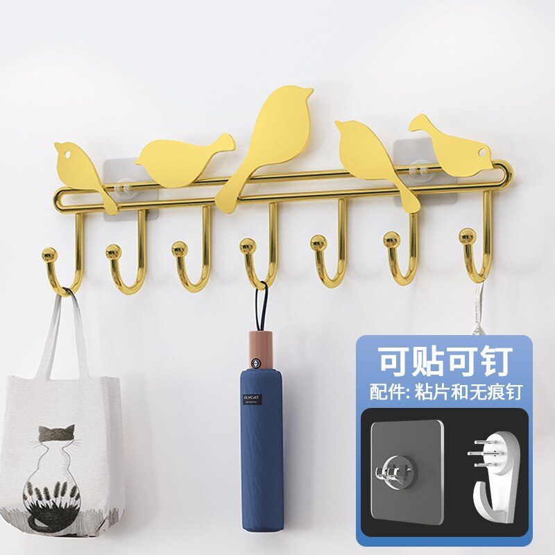 Self Adhesive Hooks Cat Bird Squirrel Pattern Storage Holder for Bathroom Kitchen Hanger Iron Wall Hanging Door Coat Racks: 08