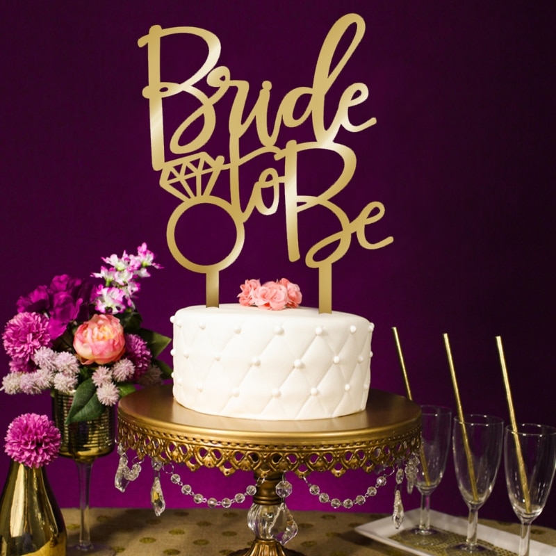 Zoete Bruid Om Cake Topper Cupcake Wedding Engagement Bridal Party Decoratie Cupcake Display