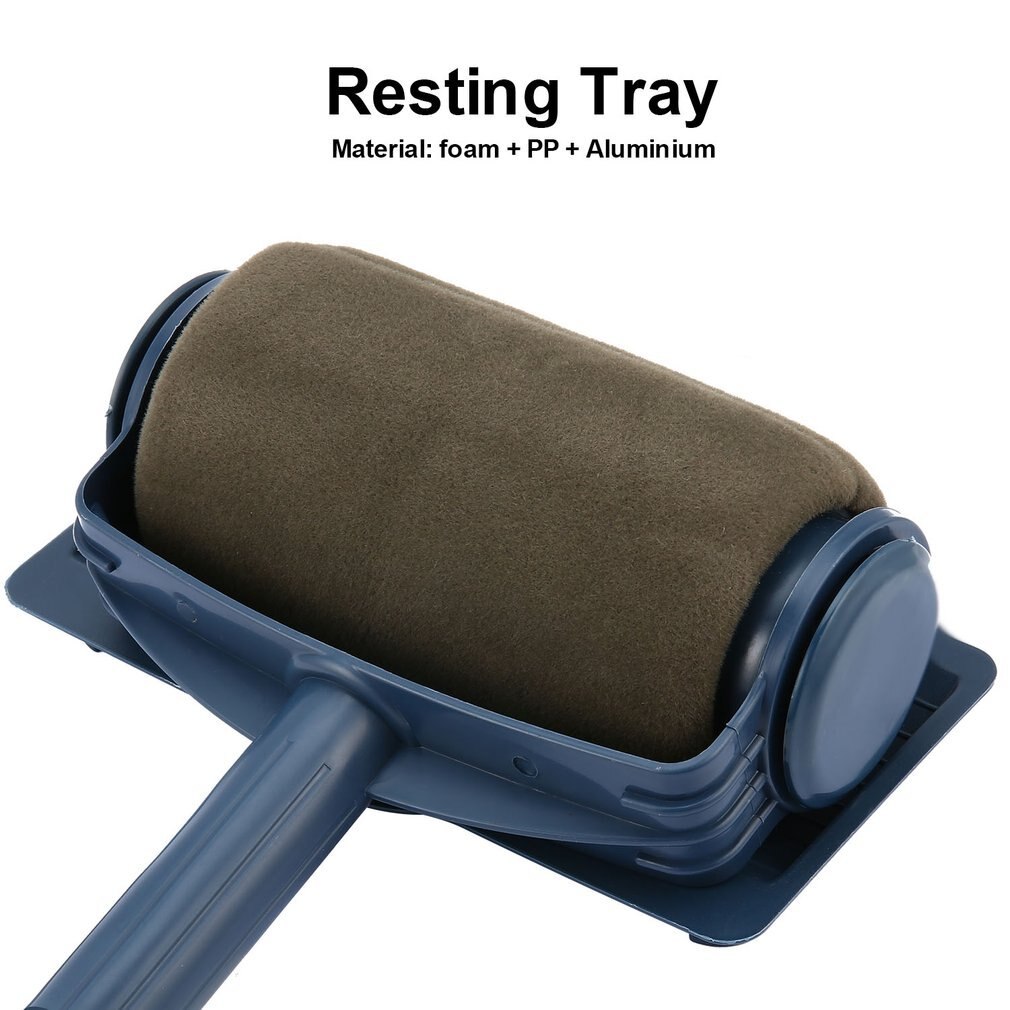 Paint Runner Roller Pro Rollers Wall Painting Kit Wall Brush Handle Tool Edger Room Garden Painting + Extension Pole Tube DIY