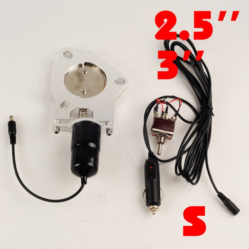 Universal Exhaust Billet electric exhaust valve butterfly valve for 2.5 inch 3 INCH exhaust cutout system with switch button CVS