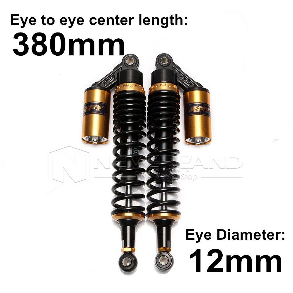 280mm 320mm 340mm 360mm 380mm 400mm 440mm moottoripyörän ilmaiskunvaimennin takajousitus mönkijä mönkijä nelipyörämoottori  d30: M99-6-380mm