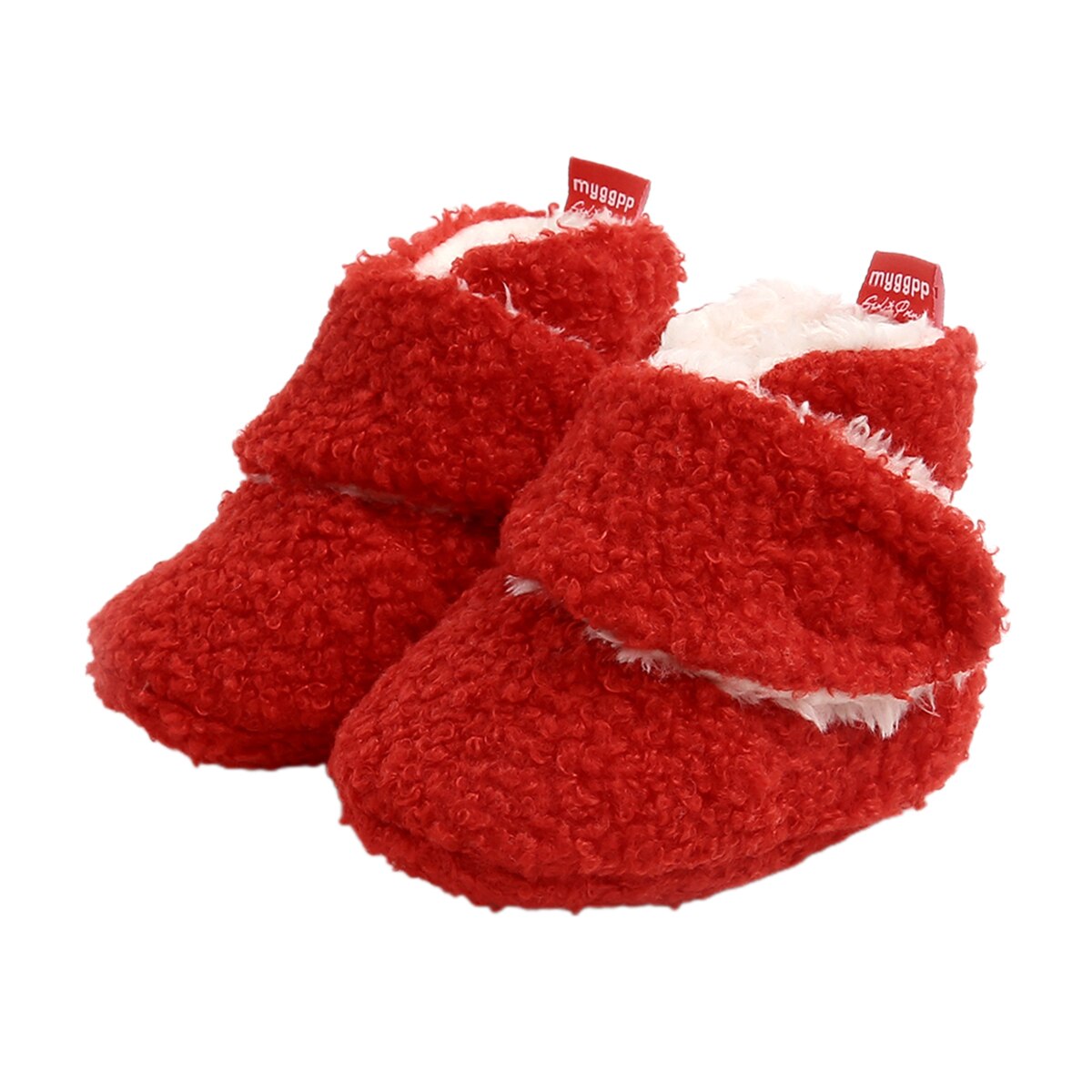 Bébé fille garçon hiver polaire chaussons unisexe infantile pantoufles berceau chaussures avec fond antidérapant pour garçons filles et garçons