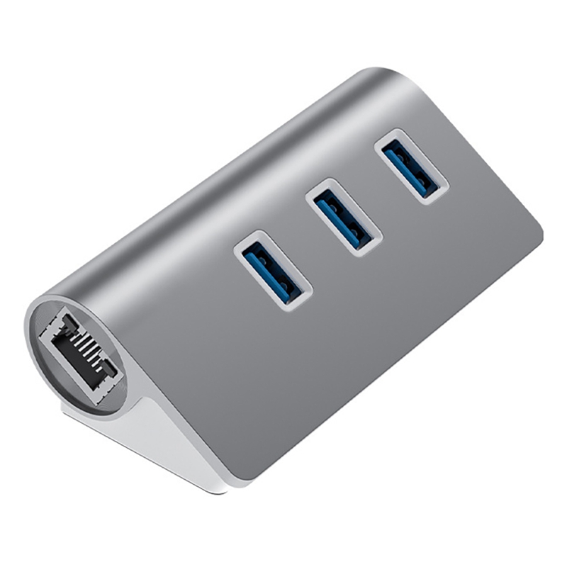 USB3.0 HUB 3-Port USB+Gigabit Ethernet Port 5Gbps Hub Docking Station for Desktop Computers and Laptops: Default Title