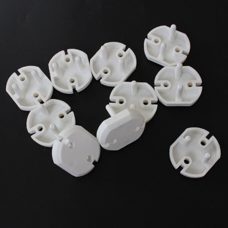 10 Stuks Baby Veiligheid Kind Elektrische Stopcontact Plug Bescherming Beveiliging Twee Fase Safe Lock Cover Kids Sockets Cover Stekkers