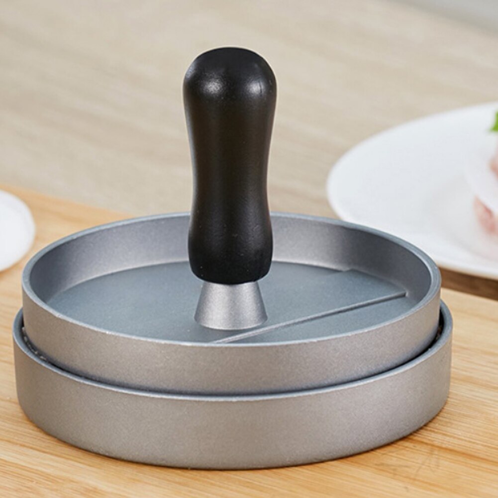 Runda non-stick hamburgare kött tortilla paj maker press kök matlagning verktyg