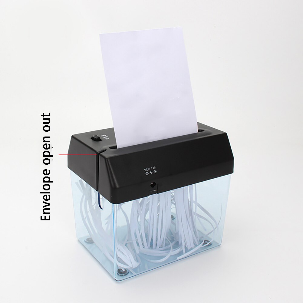 A6 Folded A4 USB Shredder With Letter Opener Electric Mini Portable Automatic School Paper Dual-purpose Strip Cutting Machine