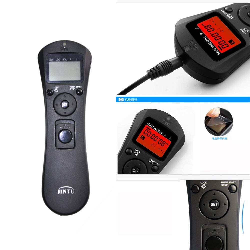 JINTU 2,4G LCD Disparador remoto Control para CANON EOS 70D 60D 60Da 1100D 1000D 700D 650D 600D 550D 500D 450D 400D Cámara