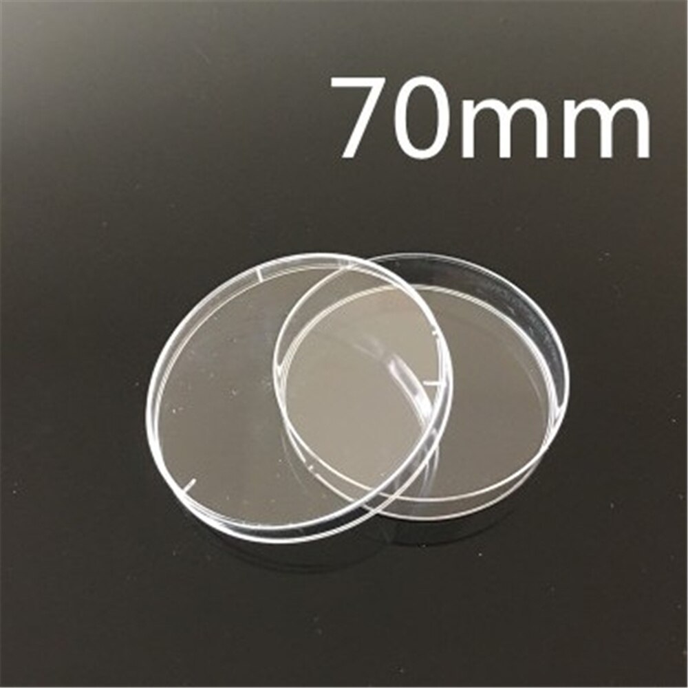 10 pçs/lote Levedura de Alta Qualidade Placa de Petri para Laboratório de Placa Bacteriana 15 70 Diâmetro MM Altura MM