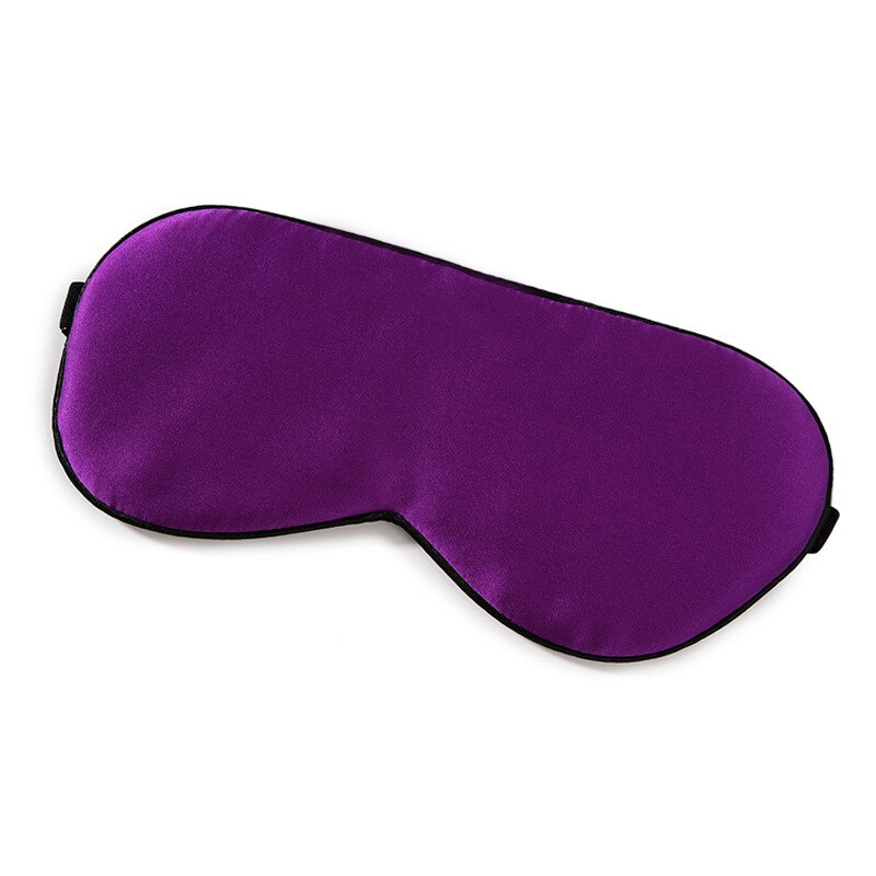 Sovmask 100%  naturligt mullbärssilke mjuk ögonbindel sovande ögonmask för att resa hem sömnhjälp hälsa ögonskugga ögonskydd: Lila