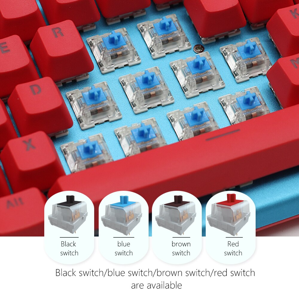 RGB Backlit Mechanical Keyboard 87 Keys PC Gamer Wired USB Keyboards PBT Keycaps Blue Axis Switch Gaming Keyboard Anti-ghosting