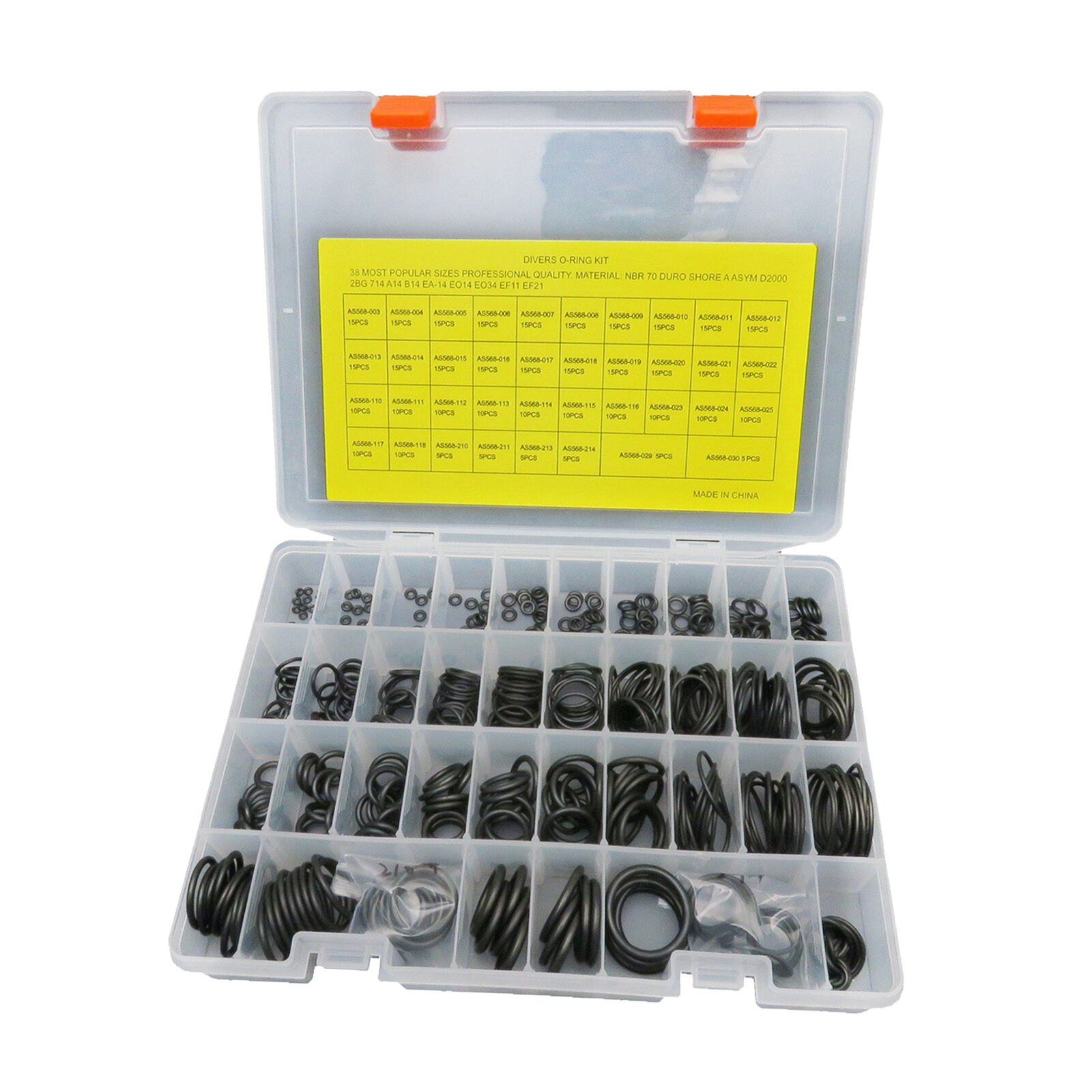 450Pcs Scuba Diving O-Ring Kit with Pick Set - 38 Sizes Dive Hose Tank Valve Regulator Sealed Rings Swimming Diving