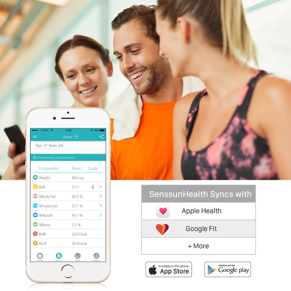 Bluetooth Digital Weight Scale Smart Body Fat Scale Weight Multi-function Glass Scale Bath IOS Android APP Black