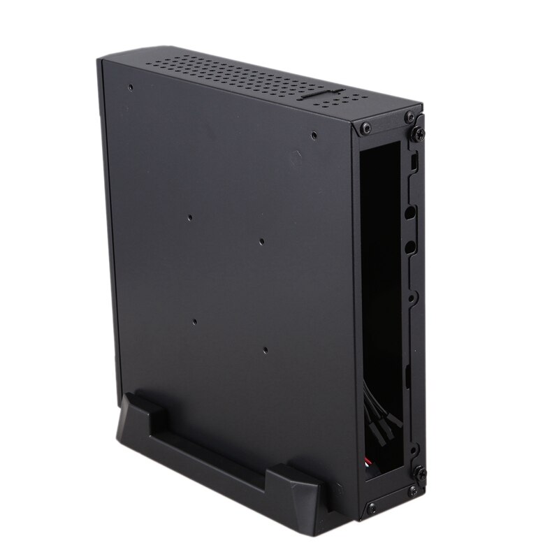 -Mini-ITX Slim Small Form Factor Computer Case HTPC Computer Case with 2 x USB2.0 12V 8A Power Adapter