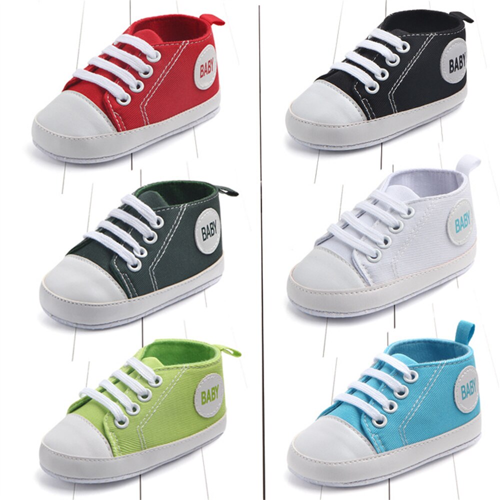 Primavera e outono 0-1 ano de idade sapatos de lona do bebê menino sapatos para homens tênis de bebê menina com sola tênis para bebês meninos