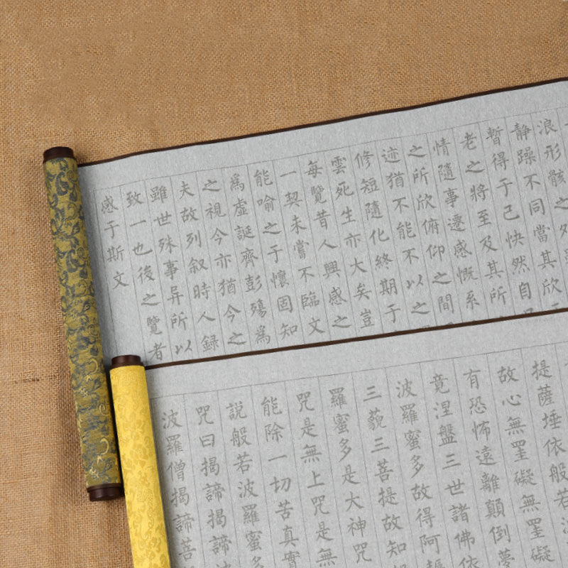 Pequeno regular script escova copybook brocado água escrita pano copybook conjunto clássicos caneta pincel caligrafia copybook caligrafia