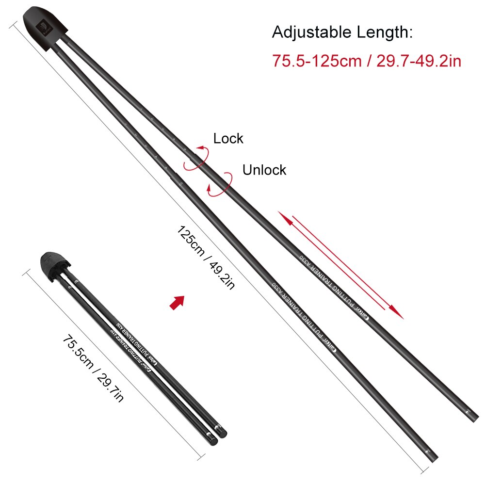 Golf Putting Training Aid-Putter de entrenamiento de Golf se adhiere a la mayoría de los correctores de Swing de Golf de eje de Putter