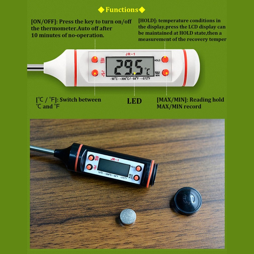 Light Mini Pen Type Stainless Steel Probe Small Electronic Digital Thermometer
