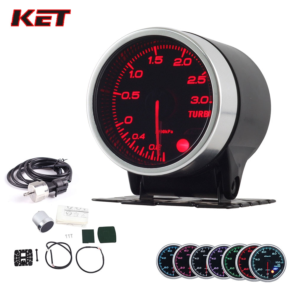 2 Inch 52MM Smoke Lens 3Bar Turbo Turbo Boost Meter Met Elektronische Sensor
