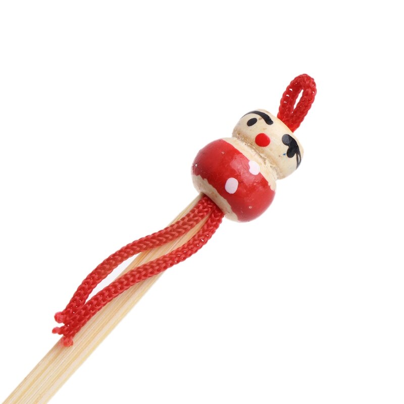 DUAI, 10 Uds., muñeca de dibujos animados, cuchara de bambú para quitar la cera de los oídos, herramienta de seguridad para el cuidado del oído, color aleatorio