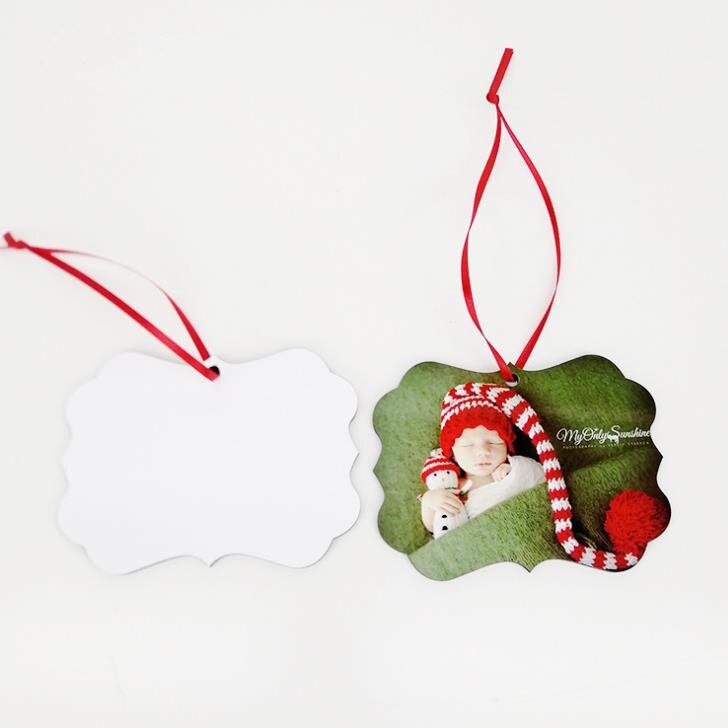 50 Stks/partij Sublimatie Lege Kerst Decoratie Hanger Mdf Dubbelzijdig Afdrukken Diy Warmte-overdracht Afdrukken