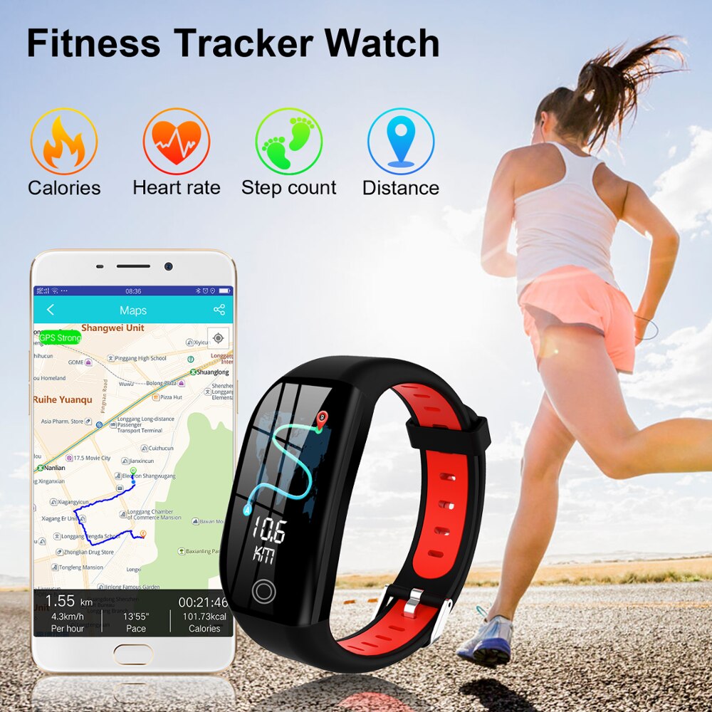 F21 Fitness Trackers IP68 Waterproof Activity Tracker IP68 Waterproof Heart Rate Blood Pressure Sleep Monitor for Women Men Kids