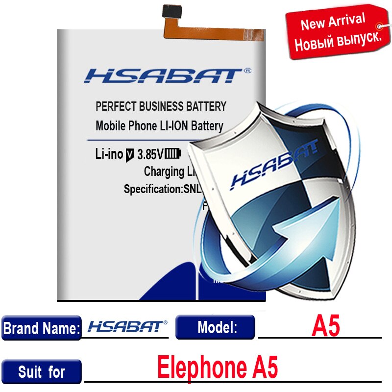 HSABAT-Batería de para Elephone S7 / R9 / S3 / A5 / P8 Max / P8000 / P8 mini / P9000 P9000 Lite / S7 MINI / A4 / M2 / P8: for Elephone A5