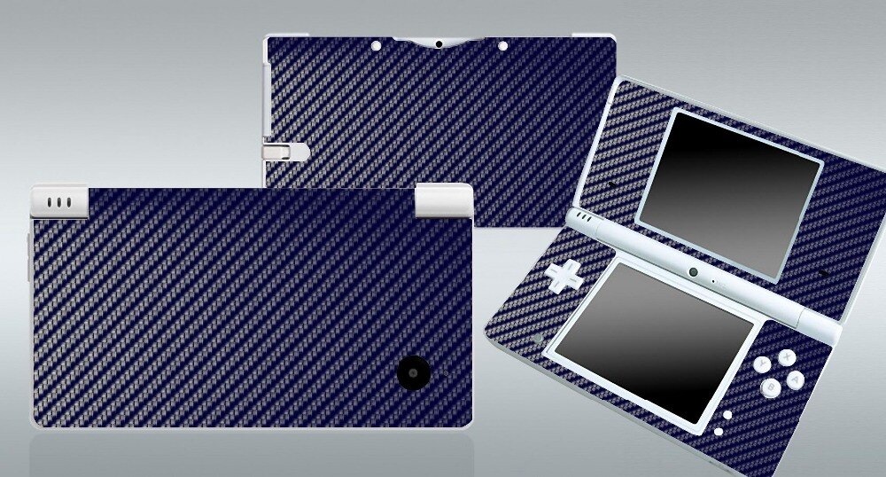 Blue Carbon Vinyl Skin Sticker Protector voor Nintendo DSI NDSI skins Stickers