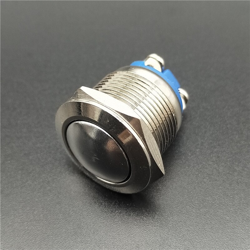 19mm Metal Push Button Switch IP66 Nickel Plated Brass Press Button Self Locking Normal Open High/Flat/Ball Rond Head Momentary: Ball head / Self-reset / Welding Pin