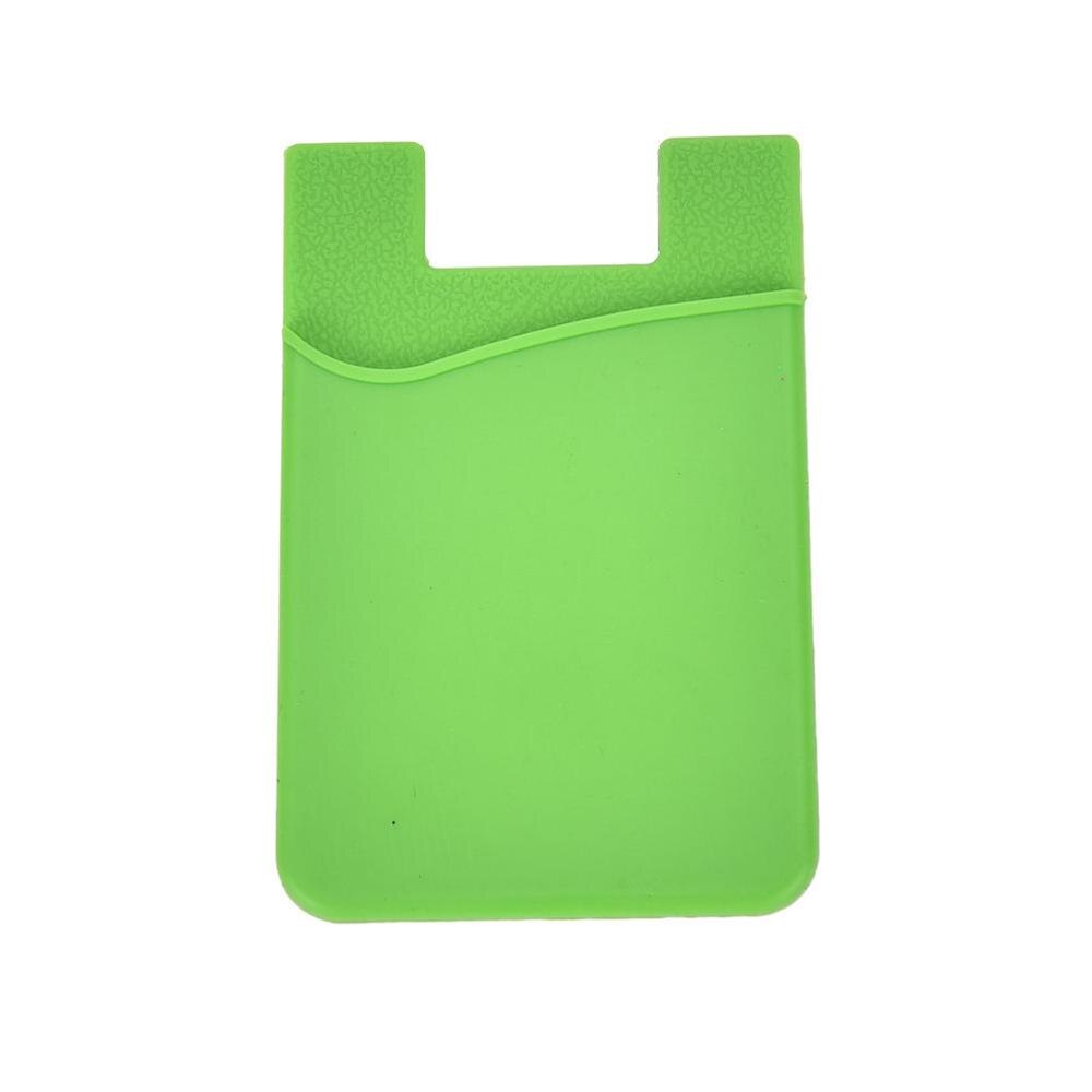 Mobile Phone Back Cards Holder Wallet Credit ID Card Pocket: Green