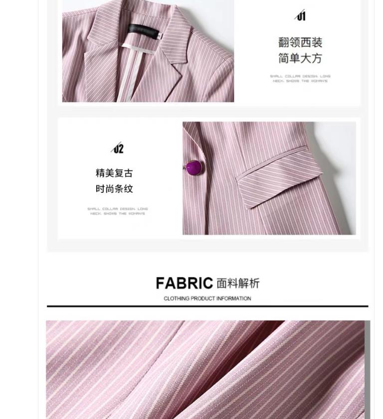 Blazers y chaquetas cortas a rayas para mujer coreana, ropa de abrigo de manga larga, abrigos de mujer, ropa de trabajo, rosa, tallas grandes