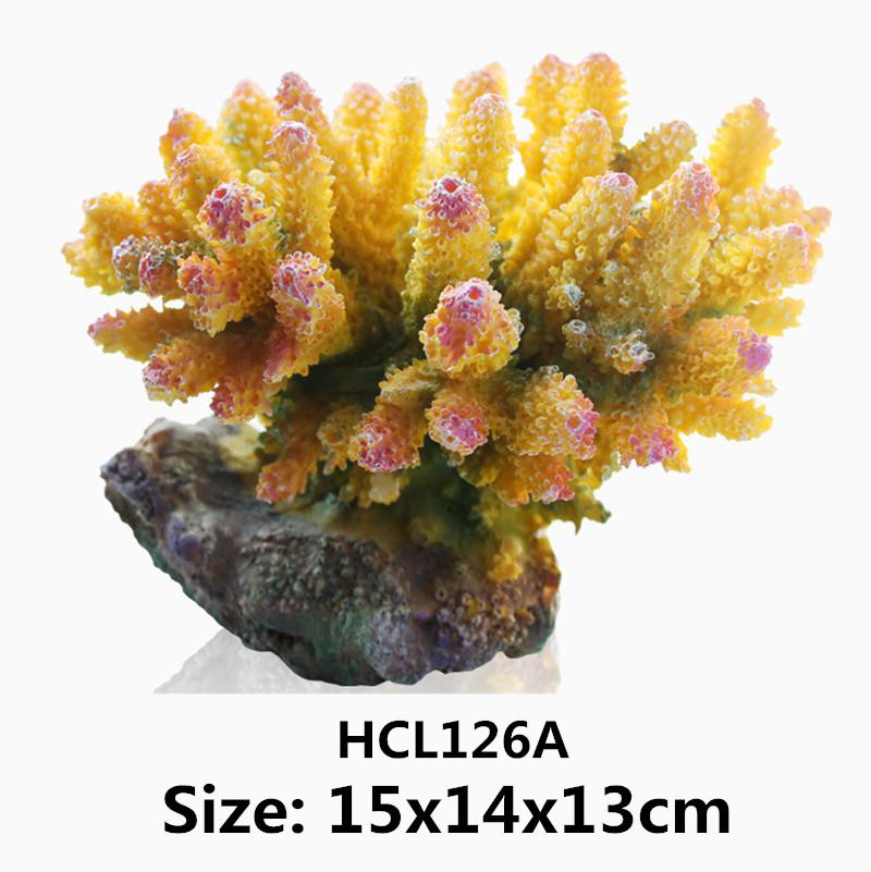 DW En Résine D'aquarium De Corail Artificiel Décoration Poisson Récif De Corail Pierre D'ornement Corail Fleur Décor Fond D'aquarium: A6