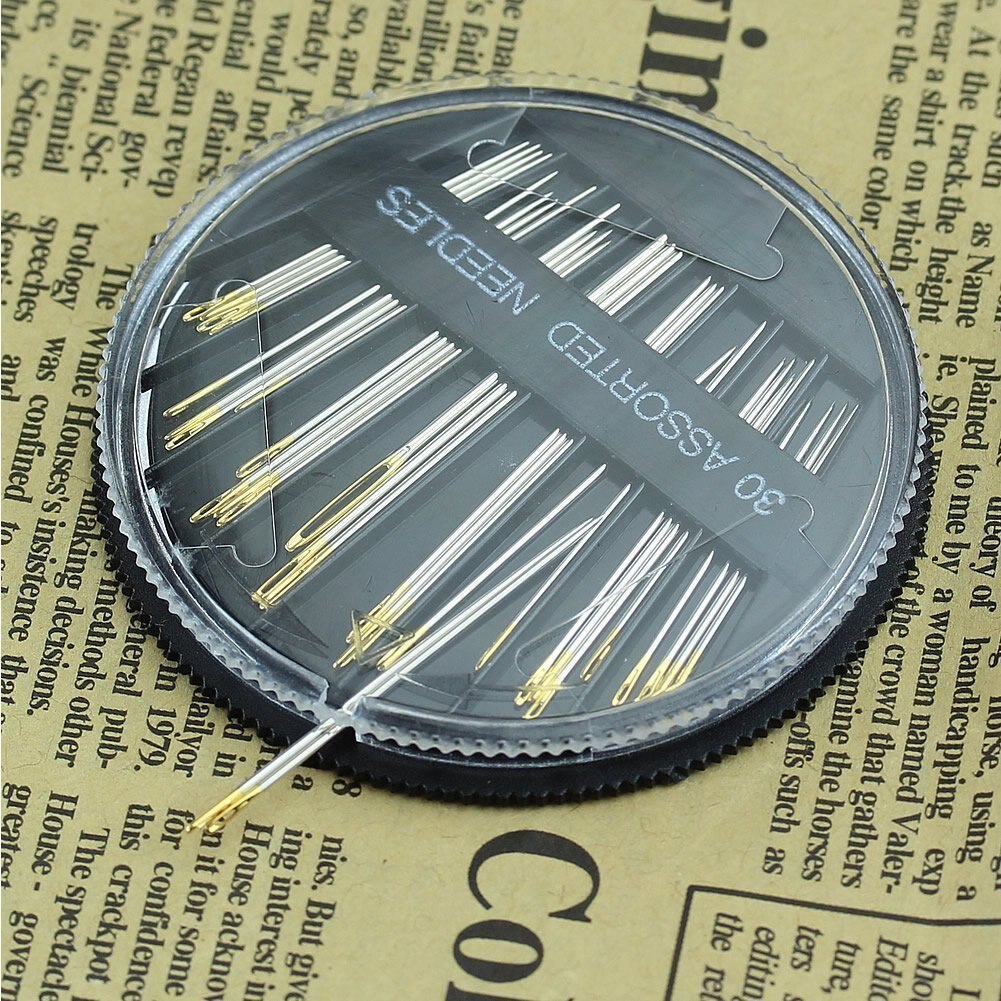 Agujas de coser a mano, variadas, para coser a mano, bordado, manualidades, funda para edredón, 30 Uds.