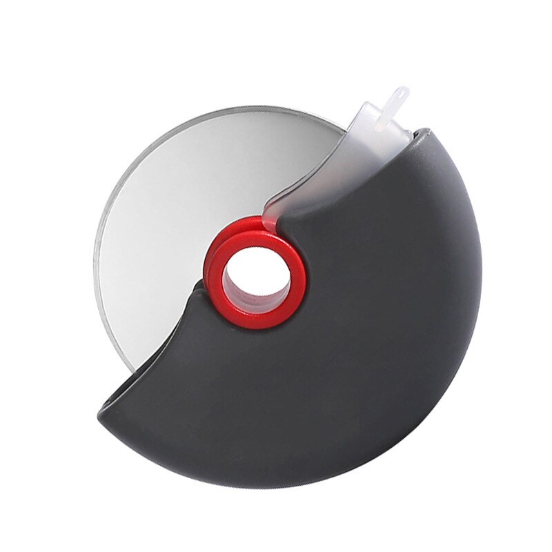 Rvs Ronde Wiel Snijmes Voor Pizza Met Deksel Roulette Roller Deeg Pizza Slicer Cutter Bakken Accessoires Gereedschap