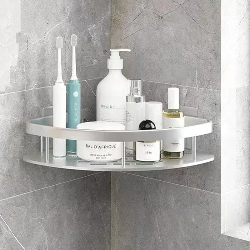Badkamer Spijkervrije Plank Douche Hoekplank Aluminium Shampoo Plank Douche Supply Opslag Badkamer Planken Badkamer Accessoires: Brons
