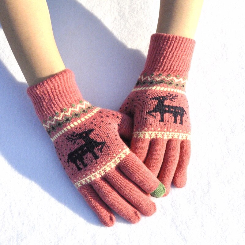 Wecute Winter Warm Handschoenen Over 12 Jaar Kind Tiener Kerst Handschoenen Festival Persoonlijkheid Elanden Voegen Fluwelen Warm Te Houden