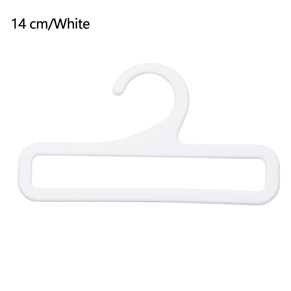 Mini cintre rectangulaire, en plastique épais, antidérapant, pour écharpe, culotte, chaussette, 14cm/17cm, 1 pièce: white 14 cm